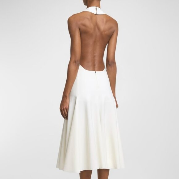 New NWOT JACQUEMUS La Robe Favola in White FWRD backless halter dress midi xs - Picture 1 of 14